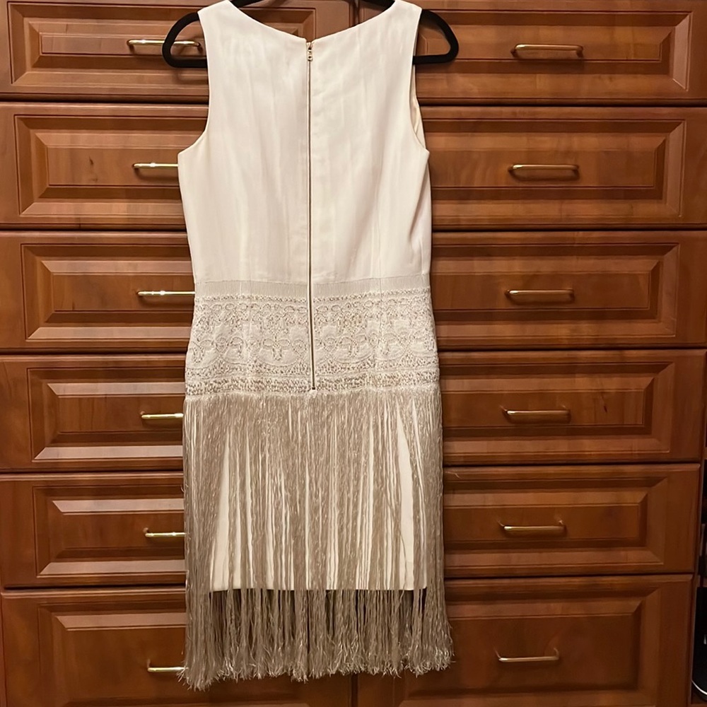 Rolando Santana sleeveless fringe dress